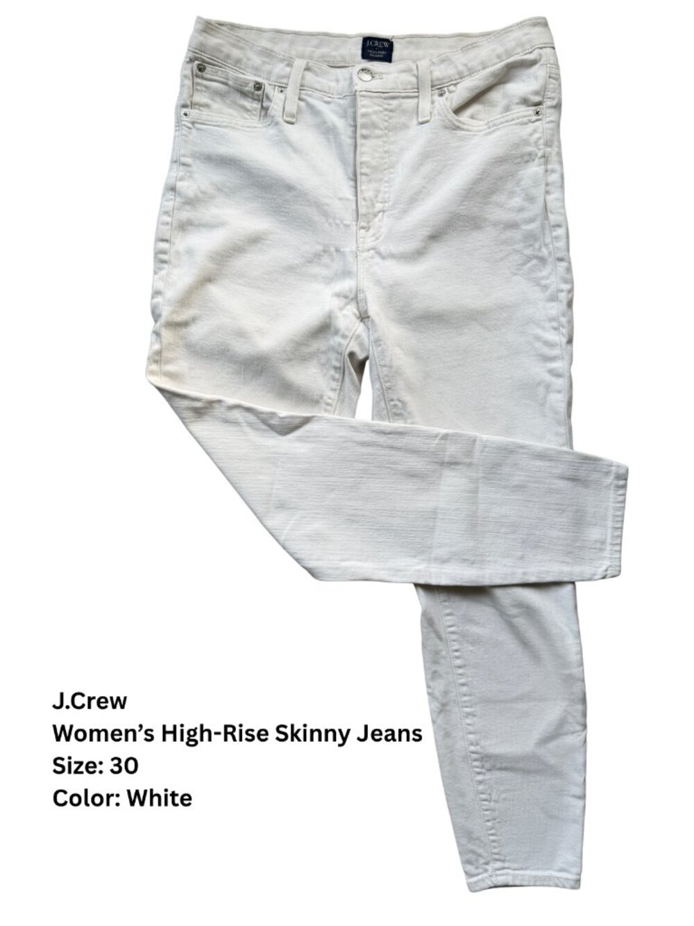 J.Crew Women’s High-Rise Skinny Jeans, Size 30